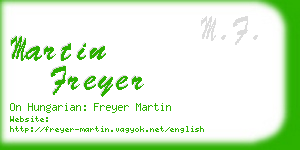 martin freyer business card